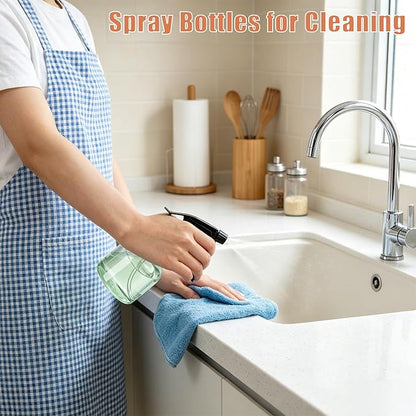 Bekith 12 Pack 8 Oz Empty Plastic Spray Bottle with Black Trigger Sprayers - Adjustable Head Sprayer from Fine to Stream - Refillable Sprayer for Water, Kitchen, Bath, Beauty, Hair, and Cleaning