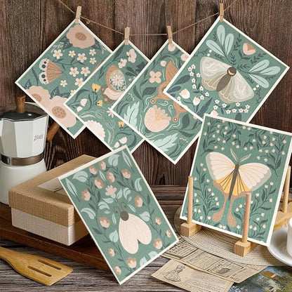 6 - Pack Swedish Kitchen Dish Cloths - Reusable Paper Towels for Counters & Dishes - Eco Friendly Cellulose Sponge Cloth (Butterfly)