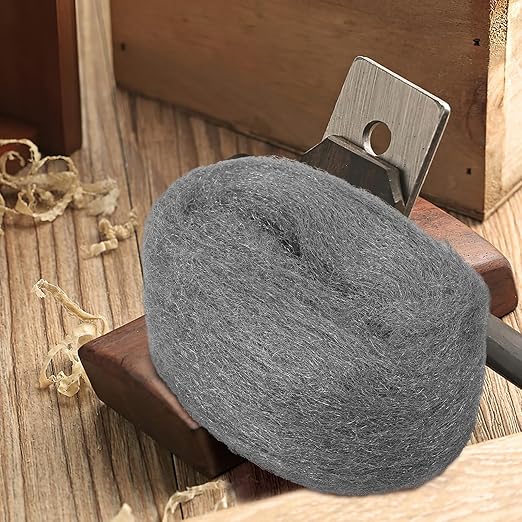 Veemoon 2 Rolls Coarse Steel Wool Wire Mesh Cleaning Pads for Wood and Metal Surfaces, Flexible Reusable Wire Wool Fabric for Polishing, Rust Removal, and Tile Cleaning