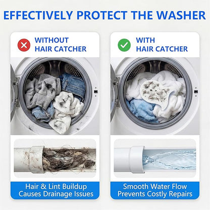 Pet Hair Remover for Laundry,Reusable Dog & Cat Hair Catcher for Washing Machine & Dryer,Effectively Removes Fur,Lint and Dander from Bedding,Clothes(2Pcs White)