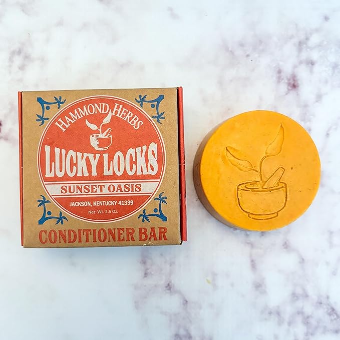 Lucky Locks | Sunset Oasis | Natural Conditioner Bar | Zero Waste Hair Care | Sulfate Free