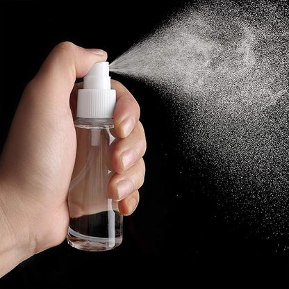 ZEROFIRE 2 Pack Spray Bottles 2oz Clear Plastic Empty Refillable Mini Spritzer for Travel, Cleaning, Gardening, Skin Care Atomizer for Essential Oils, Perfume
