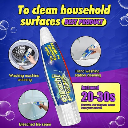 Bleach Pen For Clothing, Clothing Bleached DIY Design, Bleach Pen, Bleached GelPen, Stain Remover Pen, Mold Stain Remover Gel, DIY Personalized Clothing, Instantly Remove Stains, Pearl White.