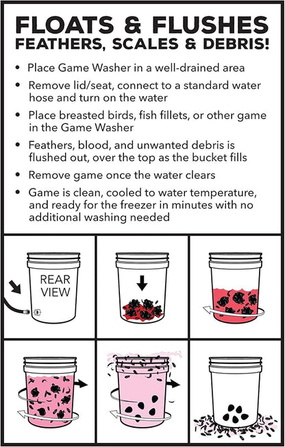 The Cowboy's Original 5 Gallon Game Washer Bucket