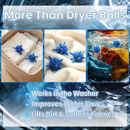 Zhehao 8 Pcs Dryer Balls Silicone Agitator Balls for Washing Machine 2.36inch Reusable Laundry Agitator Ball for Washer Reusable Wrinkle & Pet Hair Reducer for Washing Machine