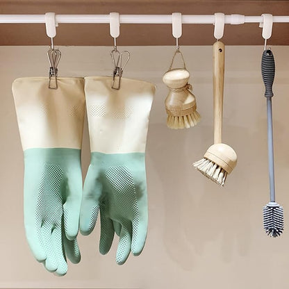 JuneLily Short Sisal Dish Brush Plant-Based for Kitchen Bathroom Cleaning Produce Washing Dishes (Short Dish Brush)