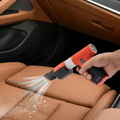 Electric Air Duster, 13000RPM Compressed Blower Fan Multi-Functional Tiny Electric Cleaner 3 Speeds Adjustable Rechargeable Air Blower for Keyboard PC Deep, Car, Home Cleaning (Orange)