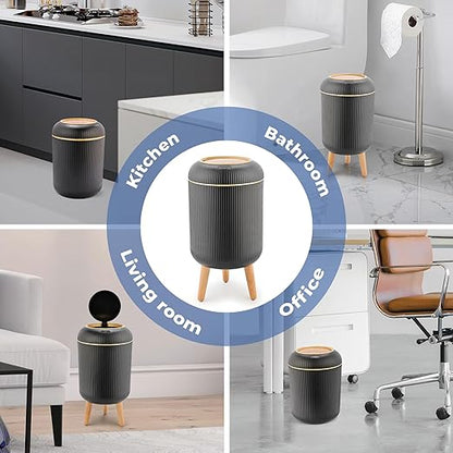 Pukomc Smart Sensor Wastebasket, Convenient and Hygienic Easy to Use, Technology Sensor Waterproof Wastebasket Plastic Trash can for Kitchen, Bathroom, Bedroom, Living Room, Office and Outdoor