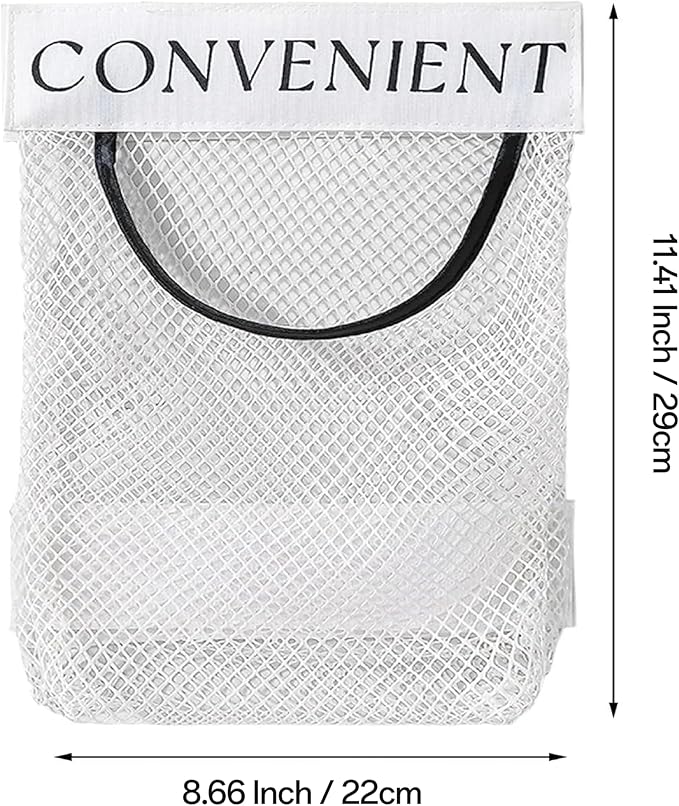 2Pcs Sticky Wall Mount Trash Bag Holder Dispenser - Under Sink & Cabinet Door Adhesive Organizer for Kitchen, Bathroom, Car, Laundry - Reusable Mesh Storage Bags JREEPEE