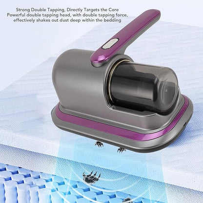 Mattress Vacuum Cleaner, 12Kpa Suction Bed Vacuum Cleaner with UV Light,Handheld Bed Vacuum Cleaner with Smart Dust Sensor, HEPA Filter, Effectively Cleans Bedding, Sofas, Carpets