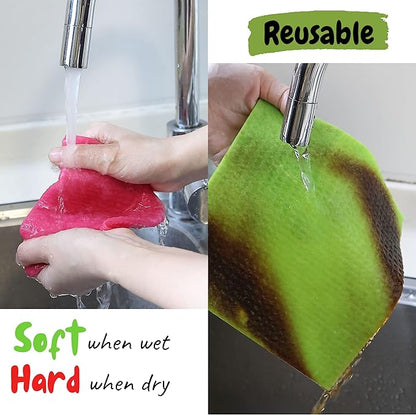 Mr. Pen Dish Cloths, 6 pcs, Reusable Paper Towels, Absorbent Kitchen Towels, Dishcloths for Kitchen, Cellulose and Cotton