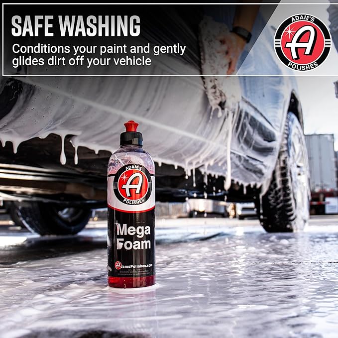 Adam’s Mega Foam (5 Gallon) - pH Neutral, Ultra Concentrated for Foam Cannon, Foaming Spray Gun, or Bucket – Safe for Wax, Sealants & Ceramic Coating – High Suds Car Cleaner