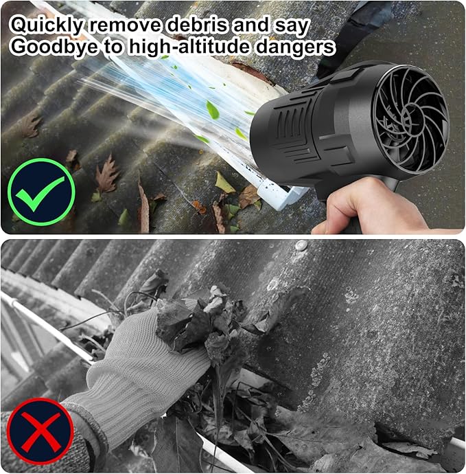 Fostex Cordless Leaf Blower, Handheld Leaf Blower, 300,000RPM Mini Turbo Jet, 2×2.0Ah Batteries & Charger, Lightweight & Portable, 6 Speeds, for Patio, Yard, Dust & Garage Cleaning