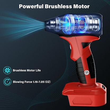 Jet Dry Blower for Milwaukee M-18 18V Battery,130000RPM Electric Air Duster, Jet Fan Blower for Computer Key Board Cleaning,Car Drying,Camping,Outdoors(No Battery)
