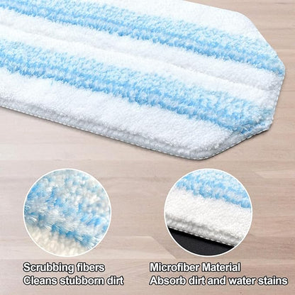 8 Pack Mop Pads Replacements Compatible with O Cedar H2prO Flat Mop System Microfiber Mop Refills for O Cedar H2pro Flat Mop,Washable & Reusable Mop Heads Replacement for Ocedar H2Pro Mop Floor Clean