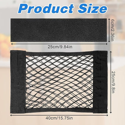 Plastic Holder Bag, Mesh Grocery Bag Holder, Adhesive Small Trash Bags Holders for Home, Wall (40×25cm)