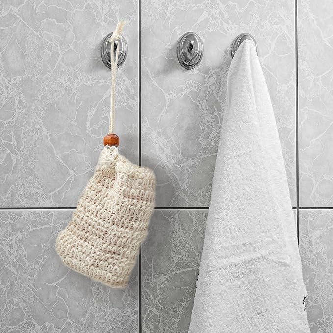 40 Soap Bags Mesh Exfoliating, 100% Natural Sisal Soap Pouch, Soap Savers for Shower Use Like Massaging and Scrubbing