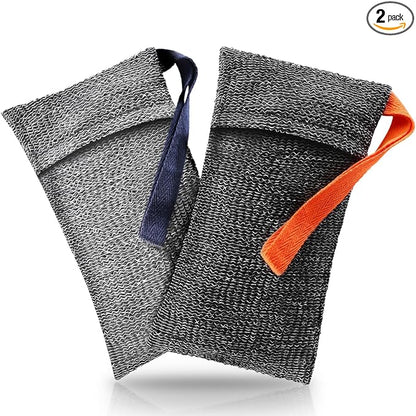 Soap Bag, 2PCS Bar Soap Pouch for Deep Exfoliating, Body Scrubber Shower Sponge Loofah, Exfoliating Bath Sponge, Foaming Scrubba Wash Bag for Body Washing, Travel with Quick-Dry Mesh
