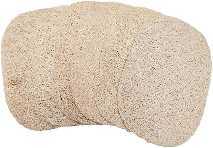 WOCATS 6 Pack Natural Loofah Sponges for Dishes & Bath - Biodegradable, Eco-Friendly Kitchen Scrubber & Body Exfoliator, Non-Scratch, Durable, Reusable
