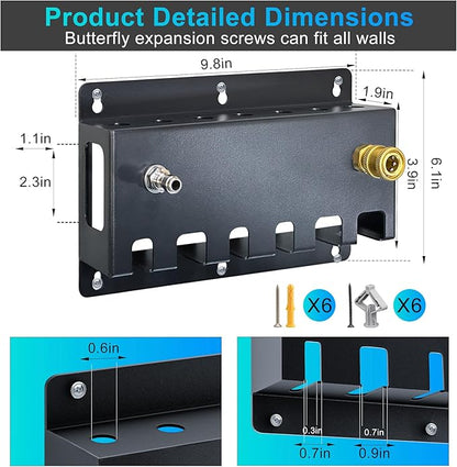 Pressure Washer Gun Holder, Foam Cannon Holder, Wall Mount Car Wash Accessories Storage Rack, Tool Storage Rack for Pressure Washer Gun, Foam Cannon (C-PWGH-F)