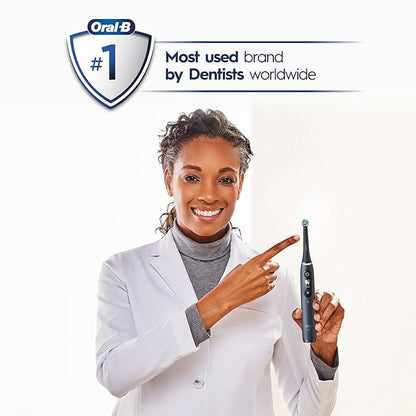 Oral-B iO Series 7G Electric Toothbrush with Replacement Brush Head, White Alabaster