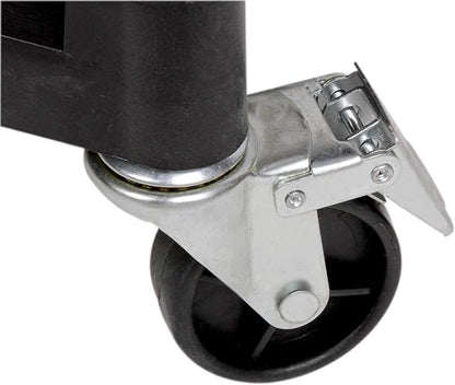 MaxWorks 80774 3-Shelf Utility Plastic Cart with Wheels-225 Lbs Maximum Capacity , Black