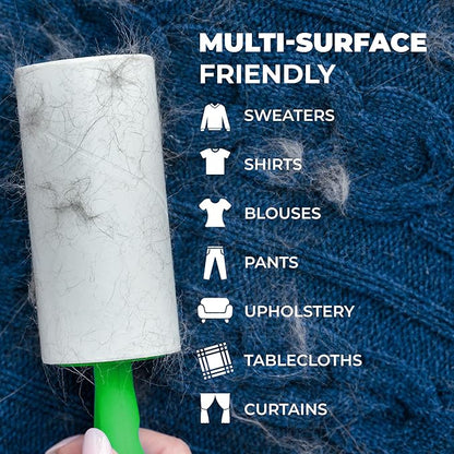 Libman Mini Lint Roller Set with Reusable Lint Remover Brush -Travel Sticky Lint Removing Tool for Pet Hair, Dust, Small Crumbs - 6.5" Portable Lint Brushes with Hanger Hole - 6 Pack (180 Sheets)