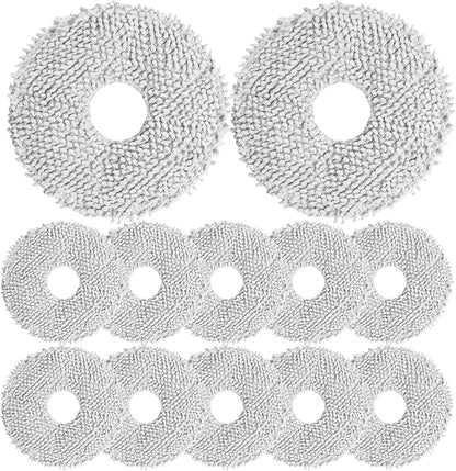 12Pack Microfiber Vacuum Mop Cloth Pad for Dreame X50 Ultra/L20 Ultra/L10s Pro/L10s Pro Gen2/X40 Ultra/for Mova P10/P50 Robot Vacuum,Replacement Part Washing Mopping Pad Mop Pad