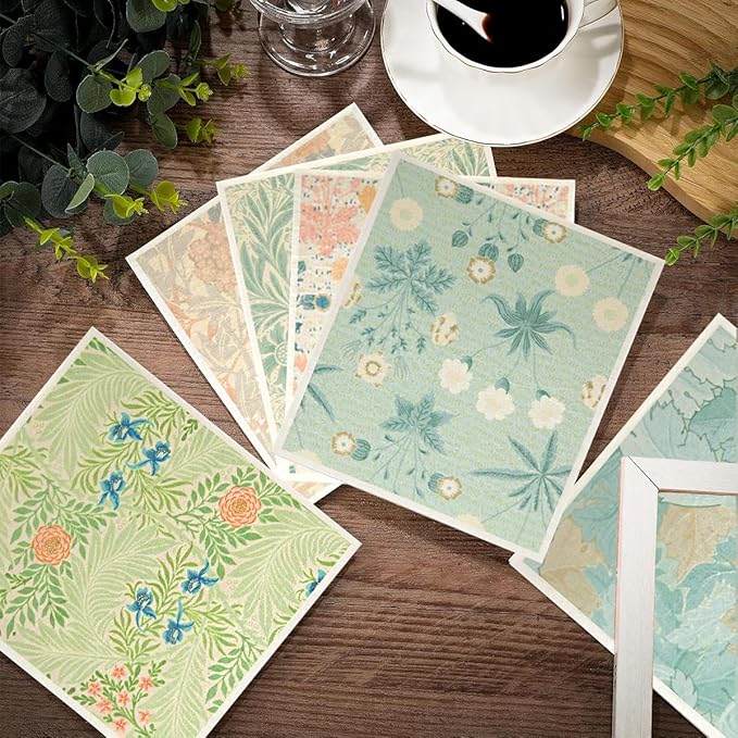 6 - Pack Swedish Kitchen Dish Cloths - Reusable Paper Towels for Counters & Dishes - Eco Friendly Cellulose Sponge Cloth (Flower Pattern)