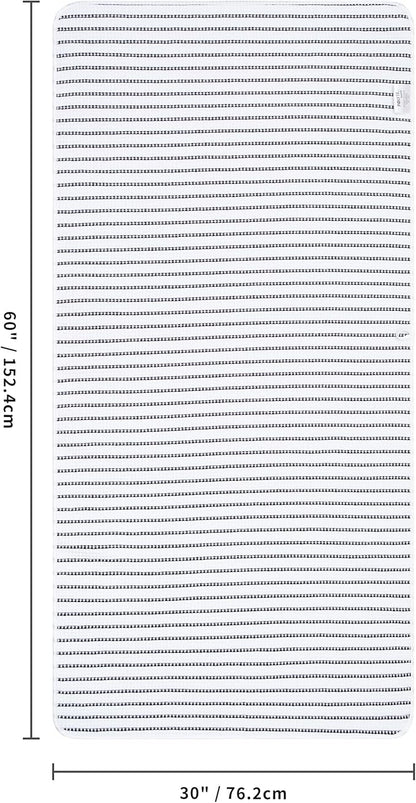 POLYTE 430 GSM Microfiber Oversize Quick Dry Lint Free Bath Towel, 60 x 30 in, 4 Pack (Waffle Weave)