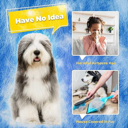 Pet Hair Remover Glove - Gentle Pet Grooming Glove Brush - Deshedding Glove - Massage Mitt with Enhanced Five Finger Design - Perfect for Dogs & Cats with Long & Short Fur - 1 Pack (Right-hand), Grey