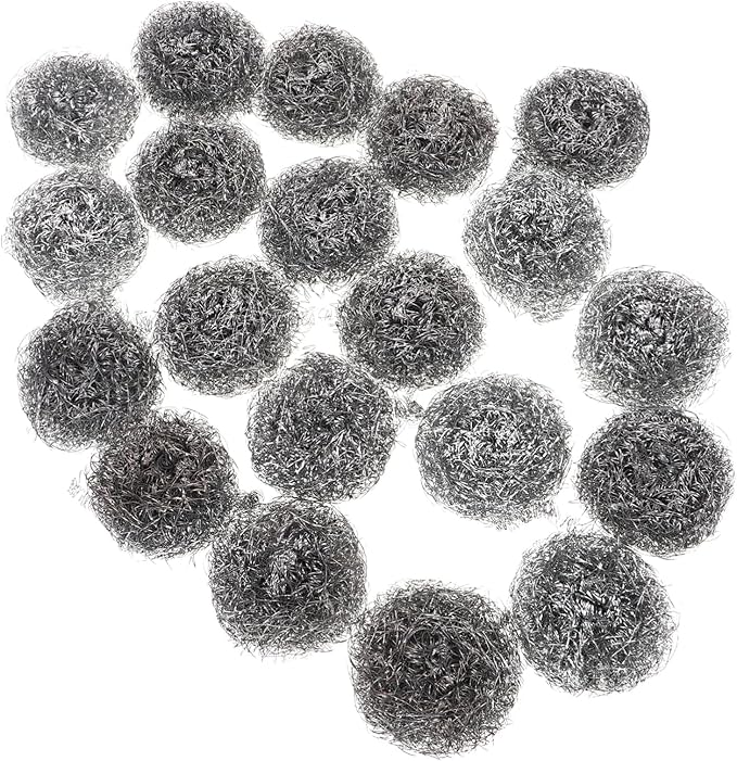 PRETYZOOM Stainless Steel Kitchen Cleaning Balls Dish Cleaner Scourers for Pots Pans Dishes Effortless Non Skid Scrubbing Tool and Hand Friendly Design