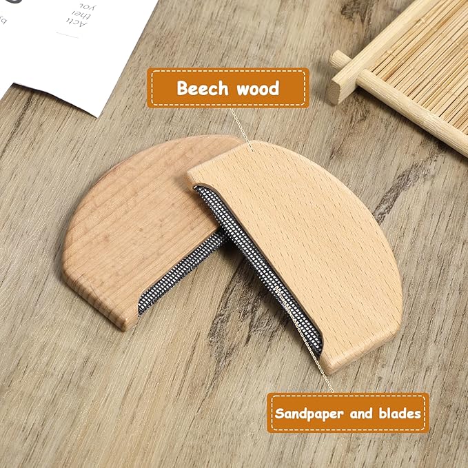 Thinp 3 Pcs Wool Cashmere Comb, Sweater Comb to Remove Pilling Manual Fuzz Fabric Pilling Remover Portable Depillers for Clothing Garments Cashmere Woolens Coats