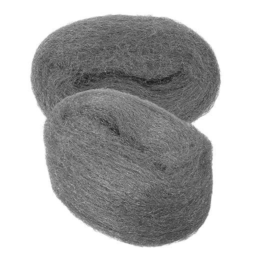 2 Rolls of Coarse Steel Wool Pads Reusable Wire Cleaning Wool for Rust Removal Polishing Wood and Metal Surfaces Flexible Wire Mesh Buffing Tool