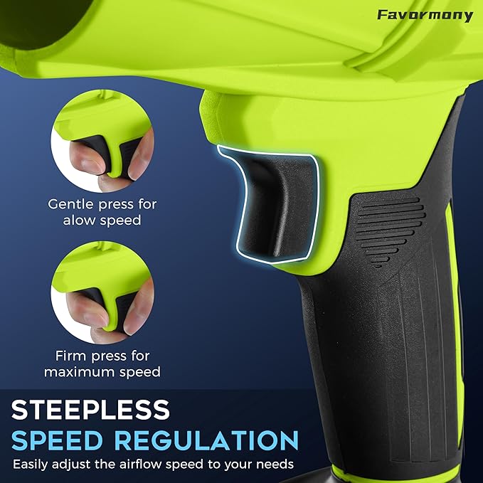 Leaf Blower Cordless, 600000 RPM Handheld Leaf Blower with 2×4.0Ah Batteries and Charger, Battery Power Blower with Extended Nozzle, Portable Lightweight Mini Blower for Lawn Care, Garage, Car Drying