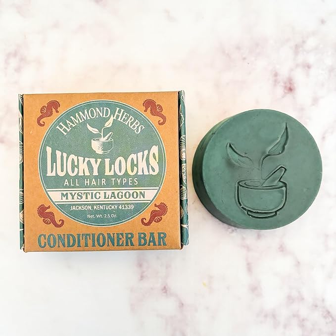 Lucky Locks | Pick Your Scent | Natural Conditioner Bar | Zero Waste Hair Care | Sulfate Free (Mystic Lagoon)
