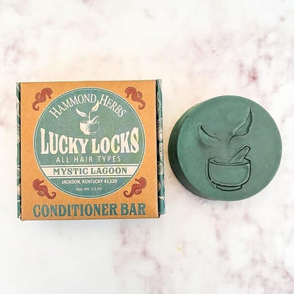 Lucky Locks | Pick Your Scent | Natural Conditioner Bar | Zero Waste Hair Care | Sulfate Free (Mystic Lagoon)