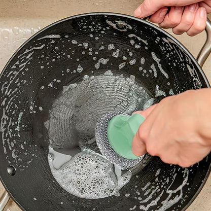 FOMIYES 6pcs Kitchen Cleaning Ball Stainless Steel Scrubbers Pot Decontamination Brush Non-damaging Brush for Pots and Pans