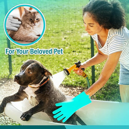 Silicone Scrubbing Gloves 12" Set of 3 Pairs for Kitchen, Bathroom, pet, Car Wash, Cleaning, Reusables