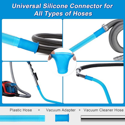 Dryer Vent Cleaner Kit Compatible with Most Vacuum Cleaner, Dryer Lint Brush and Vacuum Hose Attachment with Universal Elastic Connector, Quickly Lint Remover (2)