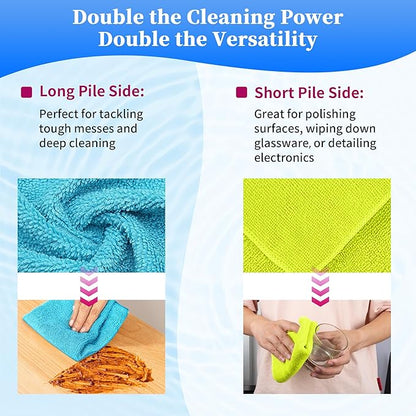 FIXSMITH Shop Towels-800 Pack, Multi-Functional Shop Rags, 12 x 16 in Microfiber Cleaning Cloth, Highly Absorbent Cleaning Rags, Cleaning Towels for Car Kitchen Home Office