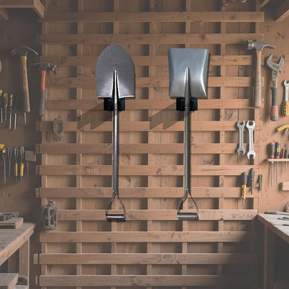 Wall Mounted Tool Rack, Heavy Duty Tool Rack for Heavy Tools Such as Shovels,Snow Shovel And Rakes, With Metal Screws and Anchors