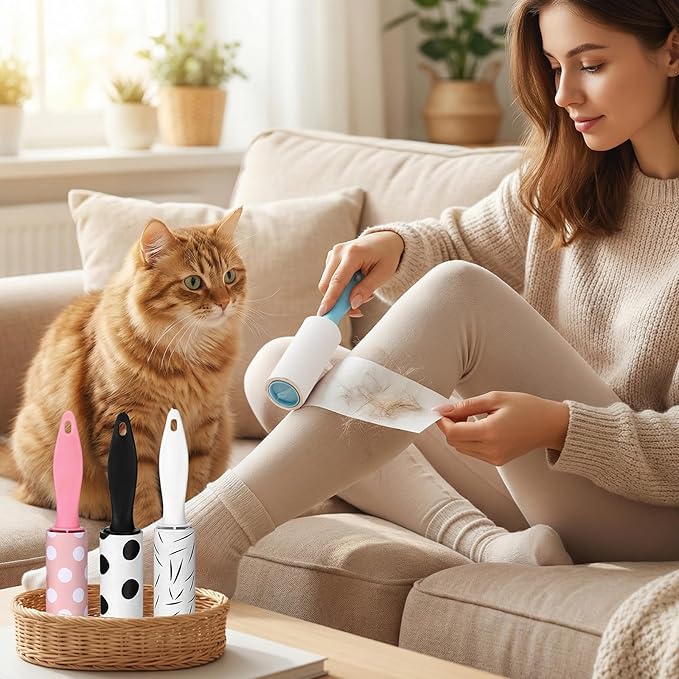 36 Pcs Mini Lint Roller for Clothes Travel Size, Travel Lint Roller for Clothes, Pet Hair, Furniture and Car Compact, Small Lint Remover Sticky Pet Hair Removal Tool for Travel