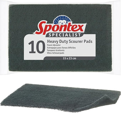 Spontex Specialist Heavy Duty Scourer Pads (Pack of 10)
