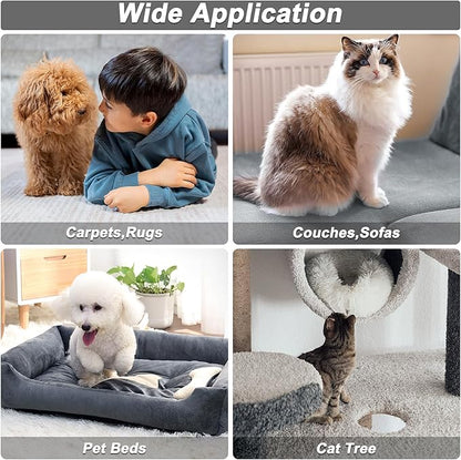 B-Land Carpet Rake for Pet Hair Removal, Reusable Pet Hair Remover with 60” Adjustable Long Handle, Carpet Scraper Broom Dog Cat Hair Remover Tool Fur Sweeper for Rugs, Mats