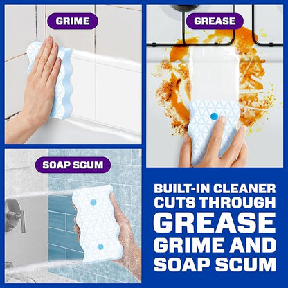 Mr. Clean Magic Eraser Foaming Sponge | Ultra Foamy | Cuts Through Grease | Fresh Scented | 5 Count, Pack of 4