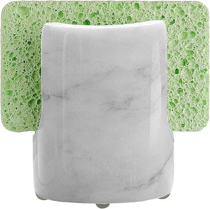 Marble Sponge Holder Sink Sponge Caddy for kichen counter Drying Rack for Sink Organizer Modern Stone Kitchen Sink Caddy