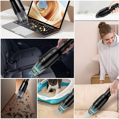 Wkzay Cordless Handheld Vacuum Cleaner - 16000 Pa Suction and Brushless Motor for Rechargeable Lightweight and Portable Cleaning in Home