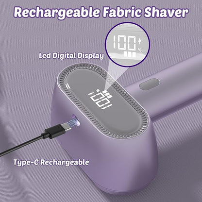 Fabric Shaver, Rechargeable Double-Head Lint Remover, Electric Lint Shaver and Clothing Shaver to Remove Pillings and Fuzz Easily