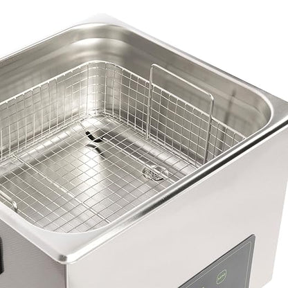 U.S. Solid 10 L Ultrasonic Cleaner - 28/40kHz Dual-Frequency Digital Ultrasonic Cleaning Machine with Heater, Timer, and Degas Function